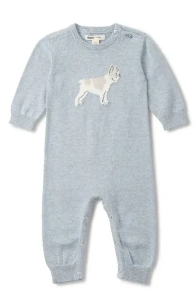 Hatley Babies'  Little Bulldog Romper In Blue Tint