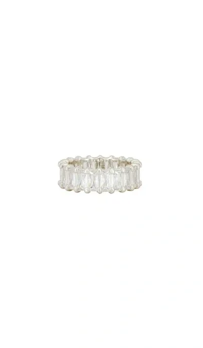 Hatton Labs Baguette Eternity Ring In Metallic