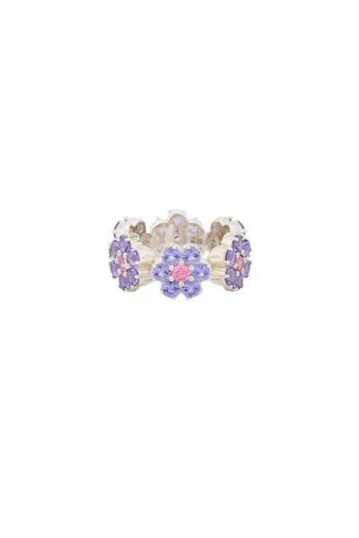 Hatton Labs Bouquet Ring In Sterling Silver & Tanzanite