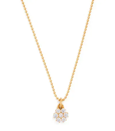 Hatton Labs Sterling Silver And Cubic Zirconia Daisy Necklace