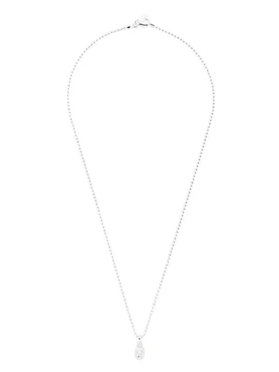 Hatton Labs Mini Solitaire Pendant Necklace In Silver