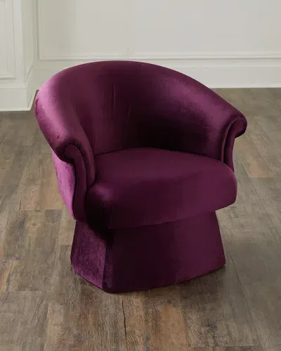 Haute House Jewel Velvet Chair In Aubergine