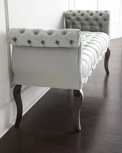 Haute House Rebecca Bench In Silver/gray