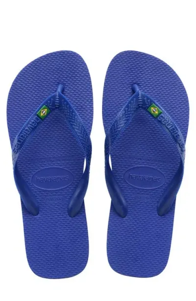 Havaianas Brazil Flip Flop In Marine Blue Multi