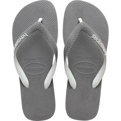 Havaianas 'top Mix' Flip Flop In Steel Grey/grey