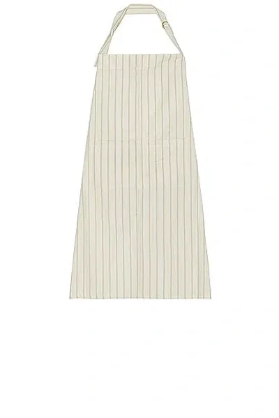 Hawkins New York Essential Striped Apron In Flax & Ivory