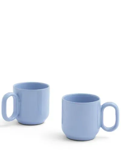 Hay Logo-print Mug (set Of Two) In Blue