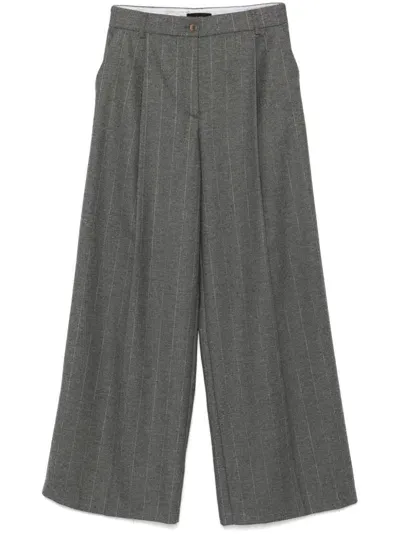 Hebe Studio Gabrielle Palazzo Pants In Grey