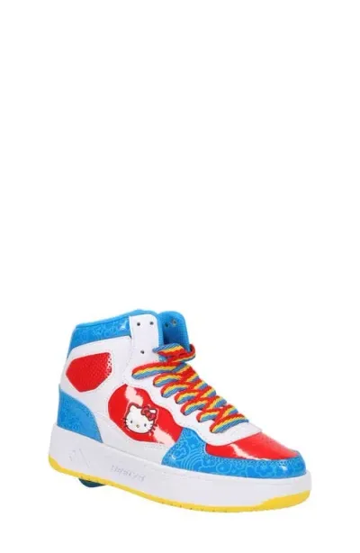 Heelys X Hello Kitty Kids' Rezerve Ex High Top Skate Sneaker In Red/blue Multi