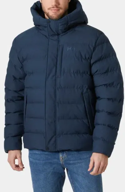 Helly Hansen Alby Water Repellent Puffer Jacket In Navy Melange