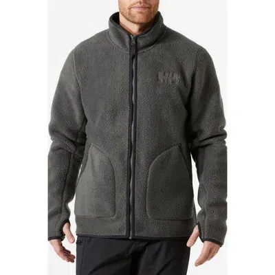 Helly Hansen Panorama High Pile Fleece Jacket In Concrete