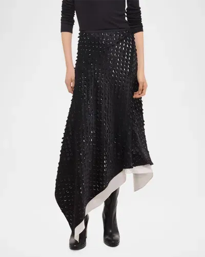 Helmut Lang Asymmetric Scarf Skirt In Grdnthpblk