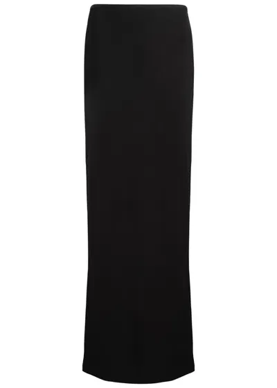 Helmut Lang Satin-jersey Maxi Skirt In Schwarz