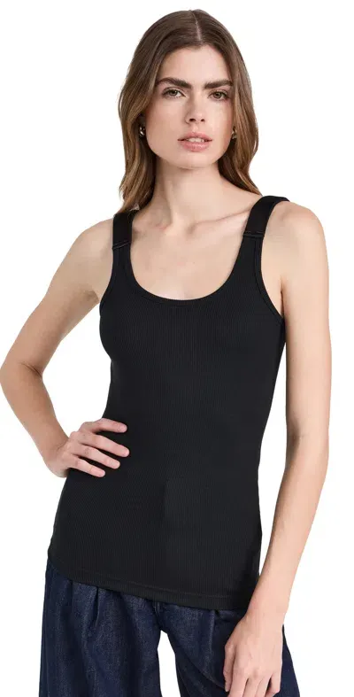 Helmut Lang Strap Rip Tank Black