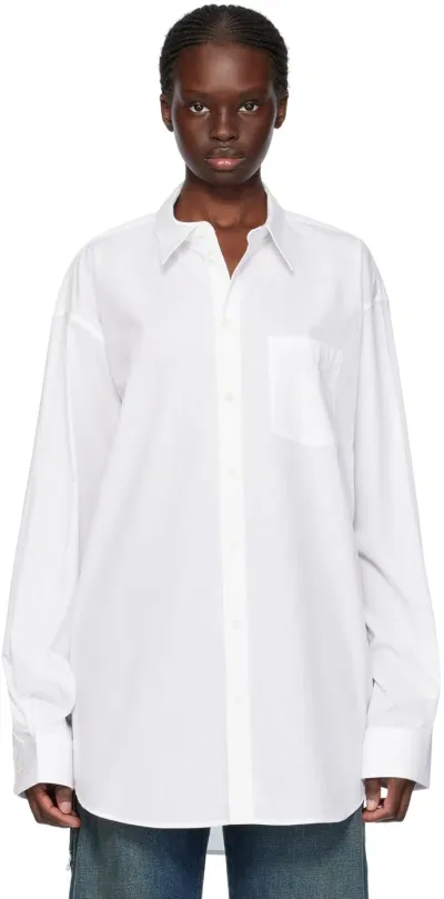 Helmut Lang White Oversized Shirt