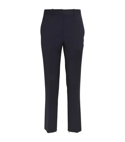 Helmut Lang Wool Slim Trousers In Navy