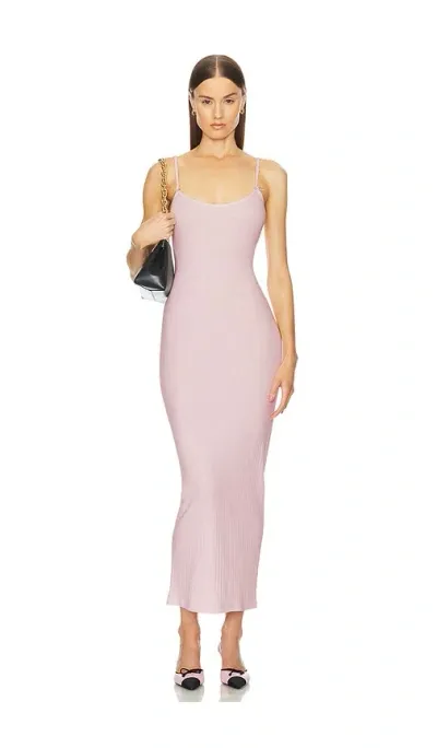 Helsa Pointelle Camisole Maxi Dress In Barely Pink