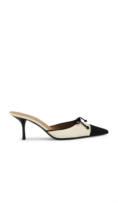 Helsa The Bow Mule In Vanilla & Black