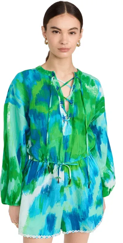 Hemant & Nandita Romper Blue Green