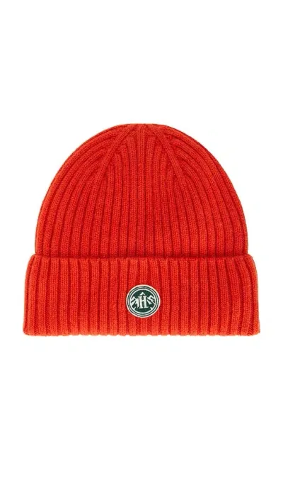 Hemlock Hat Co Peak Cashmere Beanie In Red