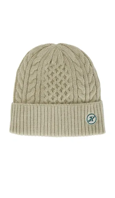 Hemlock Hat Co Vulcan Cable Knit Beanie In Neutral