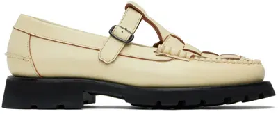 Hereu Off-white Soller Sport Loafers In Custard