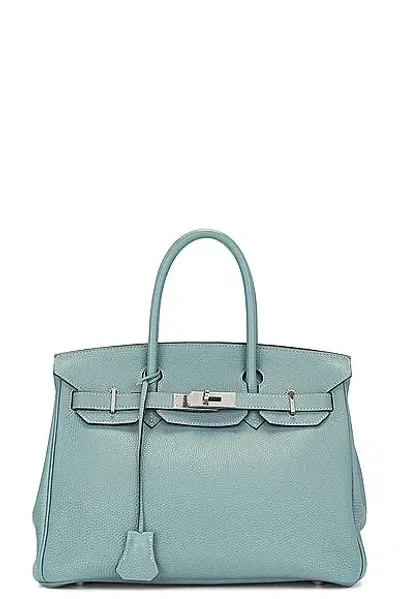 Pre-owned Hermes Birkin 30 Handbag In Ciel