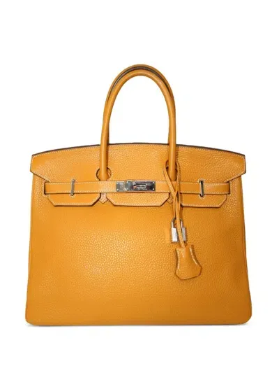 Pre-owned Hermes Birkin 35 Tote Bag In Yellow