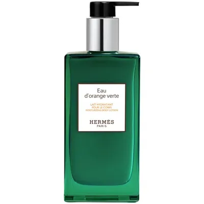 Hermes Eau D'orange Verte Moisturizing Body Lotion Bottle 200ml In White