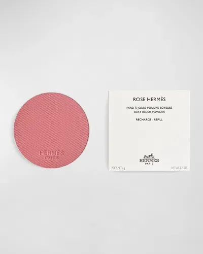 Hermes Rose  Silky Blush Powder Refill In 54 Rose Nuit