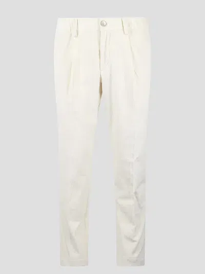 Herno Corduroy Chino Trousers In White