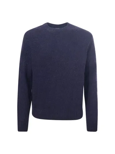 Herno Crew Neck Sweater In Blue