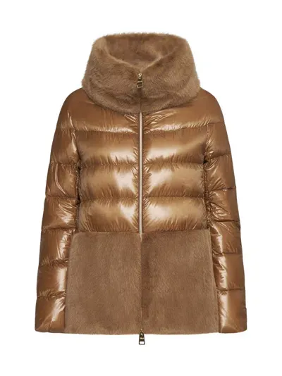 Herno Down Jacket In Camel