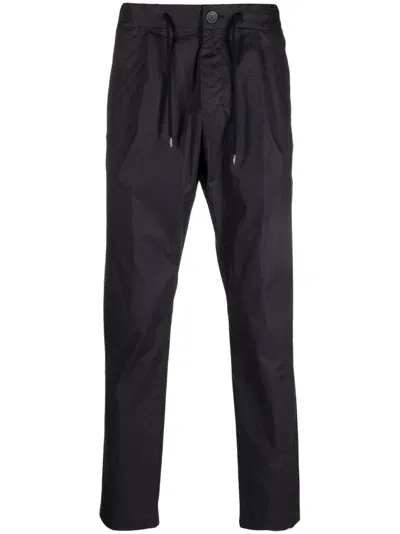 Herno Drawstring Straight-leg Trousers In Navy