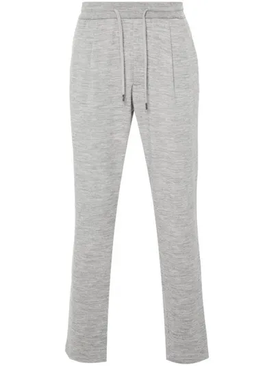 Herno Drawstring Virgin Wool Trousers In Grey