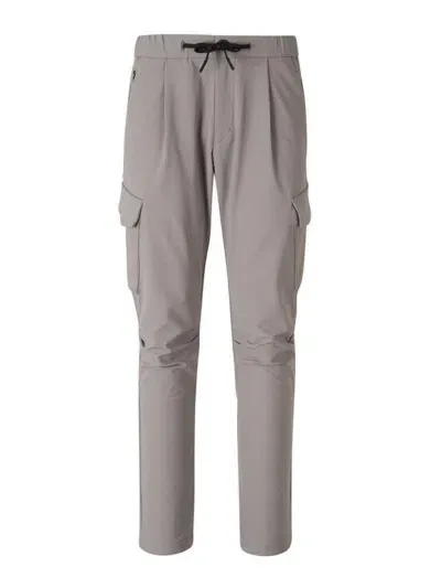 Herno Elastic Drawstring Waist Pants In Grey