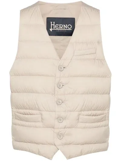 Herno Il Panciotto Down Vest In Beige