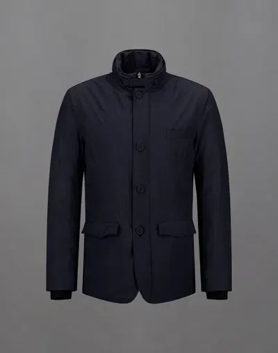 Herno Laminar Blazer In 2 Layers Gore-tex In Blue