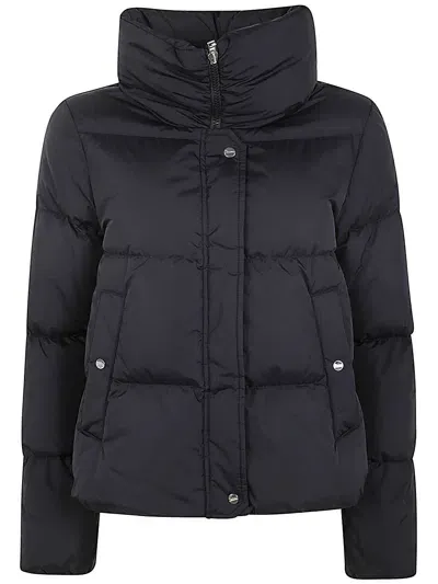 Herno Nylon Chamoix Short Down Jacket In Black