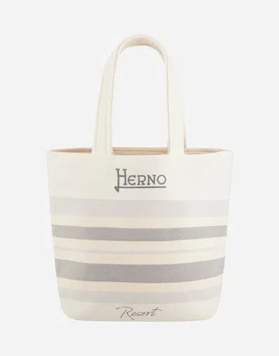 Herno Resort Bag In Grey/cream