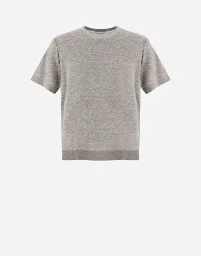 Herno Resort Sweater In Jeans Effect In Light Grey