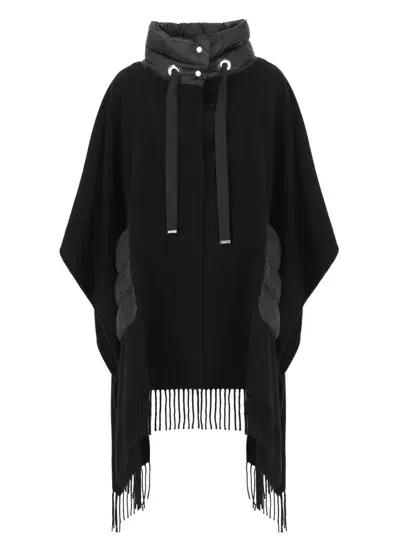 Herno Resort Poncho In Black