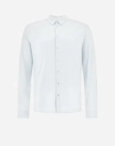 Herno Resort Shirt In Soft Wool Jersey In White