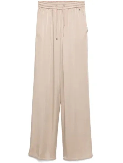 Herno Hose Aus Satin In Beige