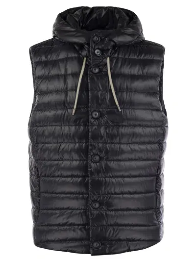 Herno Sleeveless Down Jacket In Black