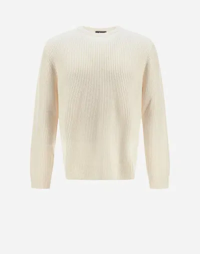 Herno Sweater In Wool Cashmere In White