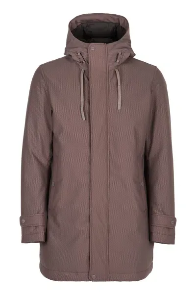 Herno Technical Fabric Parka In Grey