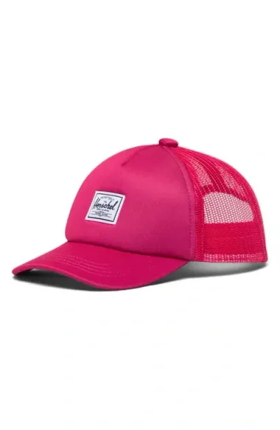 Herschel Supply Co Kids' . Whaler Mesh Trucker Hat In Pink