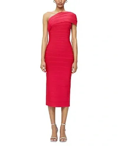 Herve Leger Abigail Dress In Rio Red