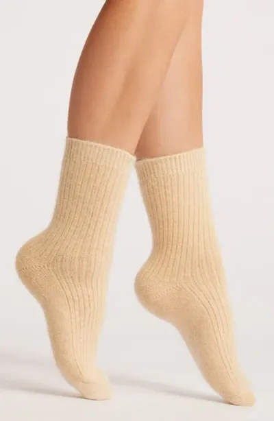 High Heel Jungle Cashmere Blend Cloud Socks In Brown